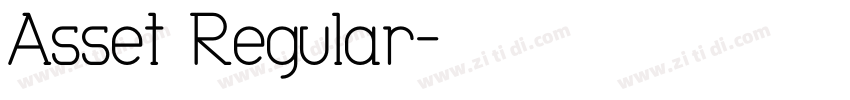 Asset Regular字体转换